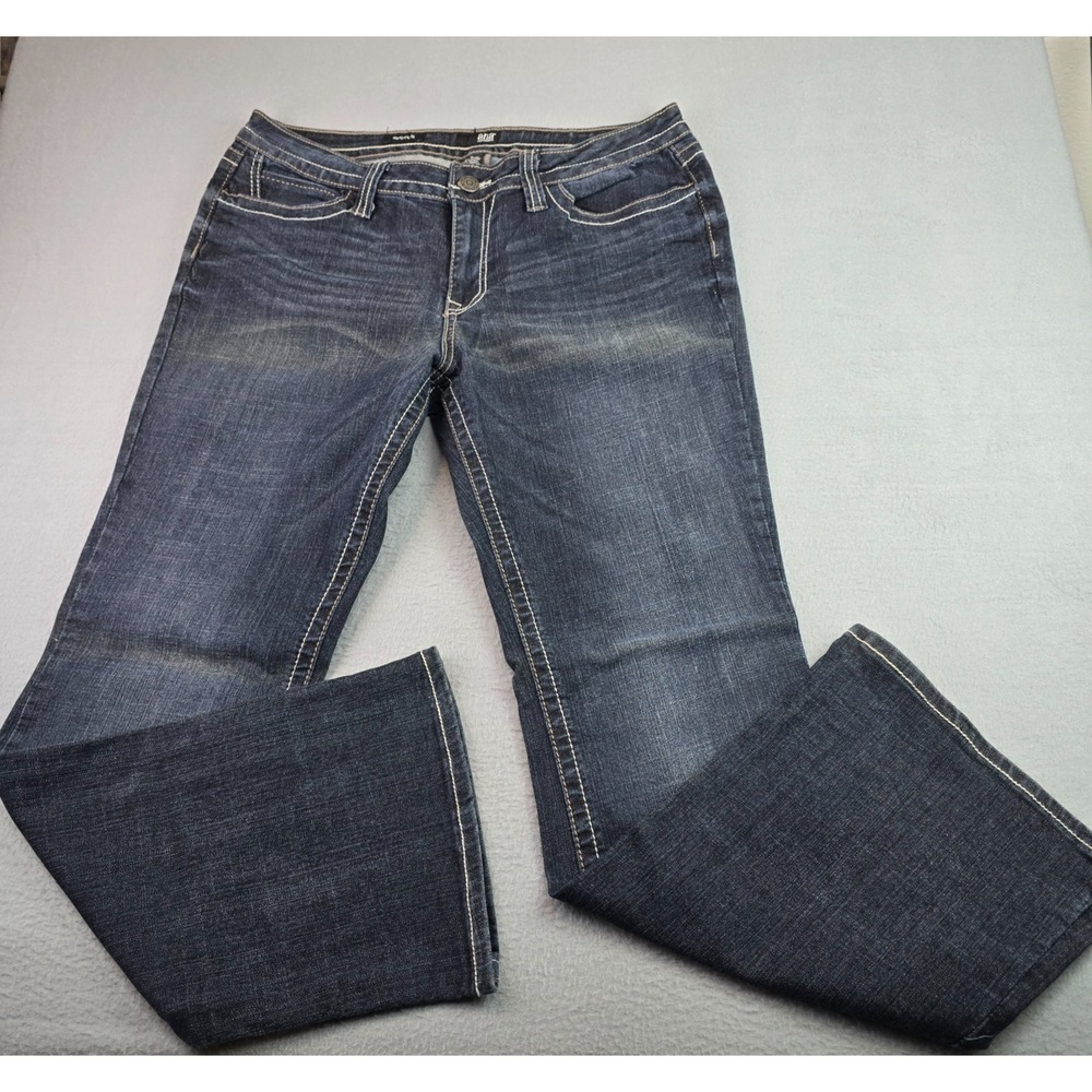 ANA Modern Fit Bootcut Jeans Size 15 Dark Wash Stretch Mid Rise Contrast Stitch
